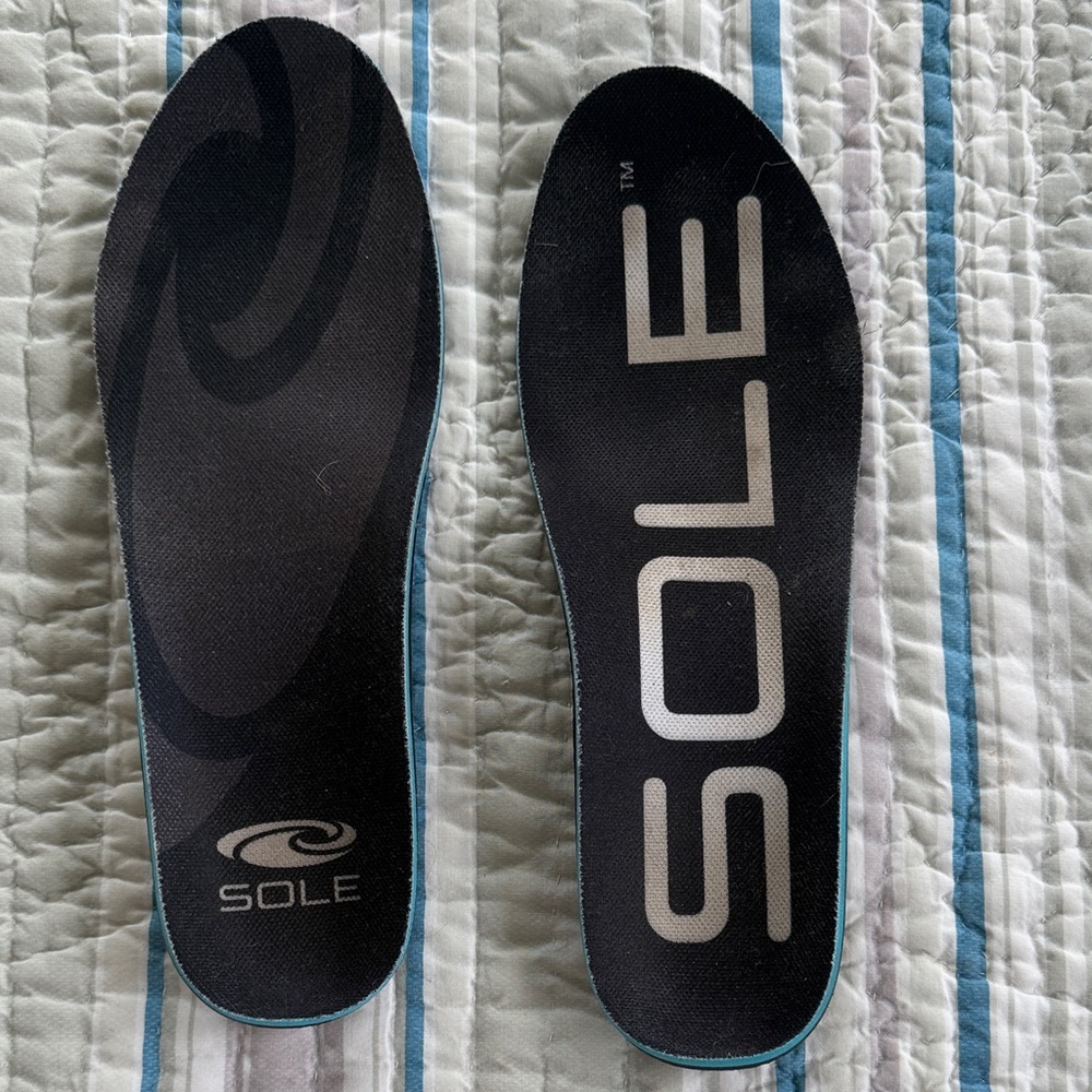 SOLE Black and Teal Women's Performance Insoles